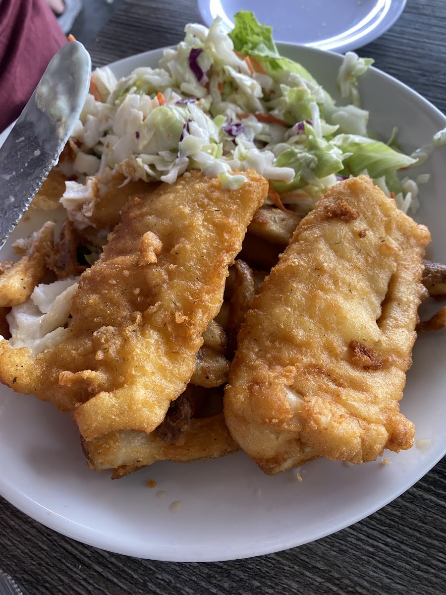 Fresh seafood dish at On The Waterfront restaurant New London CT